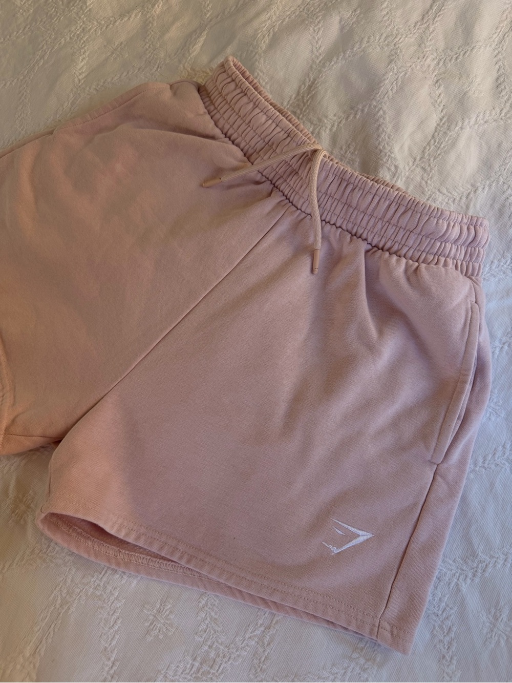 Gymshark Light Pink Drawstring Women’s Athletic Shorts